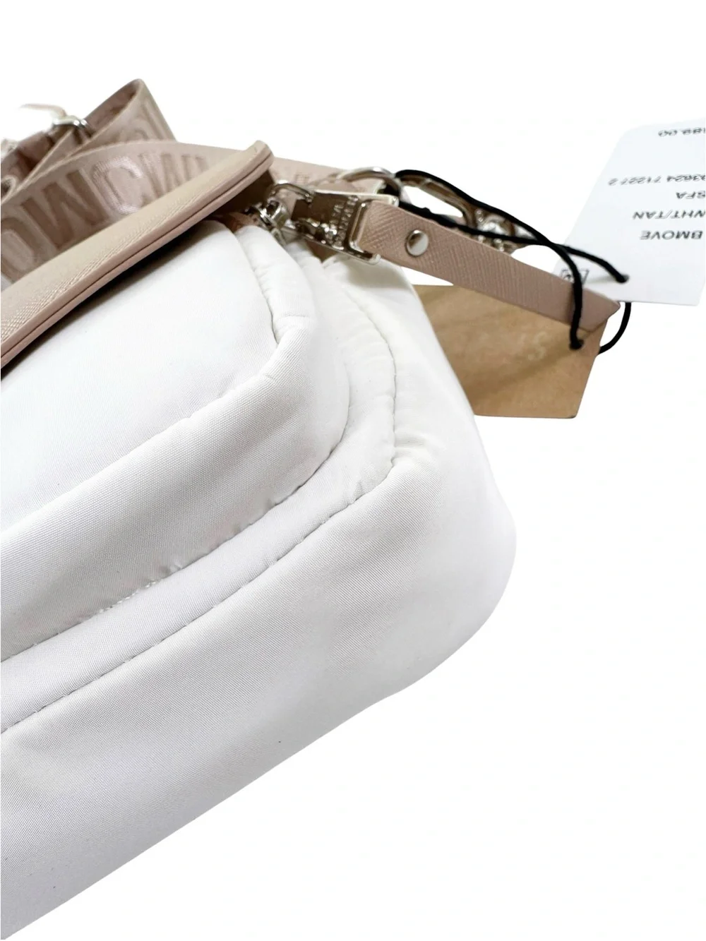 NWT Steve Madden Move Utility Crossbody Bag Cream and Tan With FLAWS - Picture 7 of 14